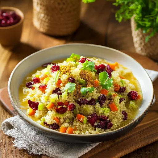 Salad Quinoa dengan Kismis dan Ketumbar