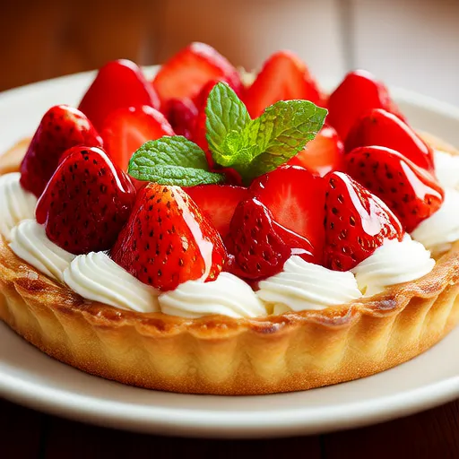 Bánh Tart Phô Mai Kem Dâu Tây
