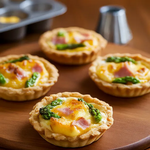 Bocconcini di Quiche con Asparagi e Prosciutto