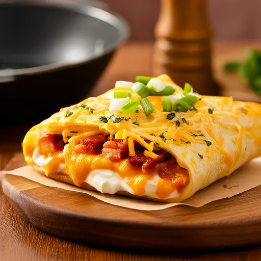 Quesadillas Bữa Sáng Với Ớt Jalapeno Và Thịt Xông Khói Canada