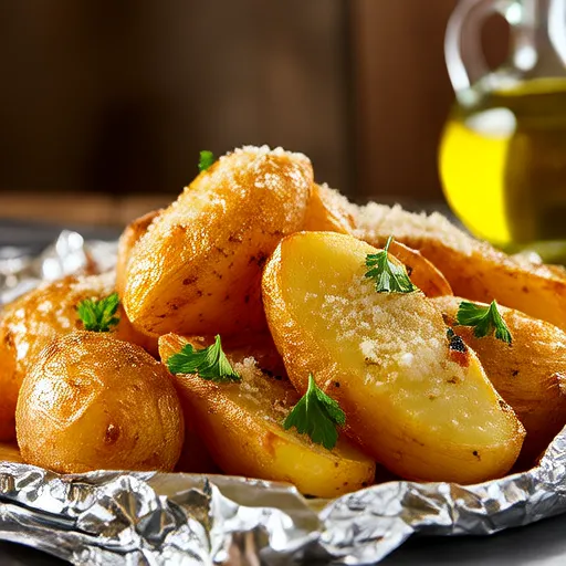 Knusprige zerquetschte Kartoffeln