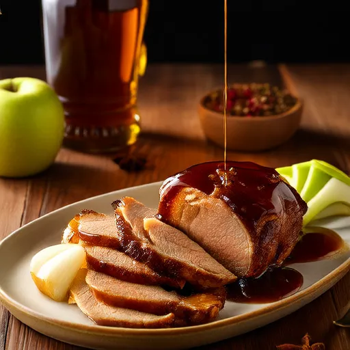 Apple Cider Pulled Pork with Caramelized Onion and Apples