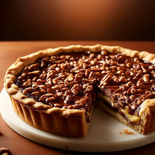 Tarta de Pecanas con Chocolate y Bourbon