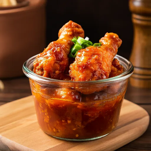 Asas de Frango Buffalo em um Pote