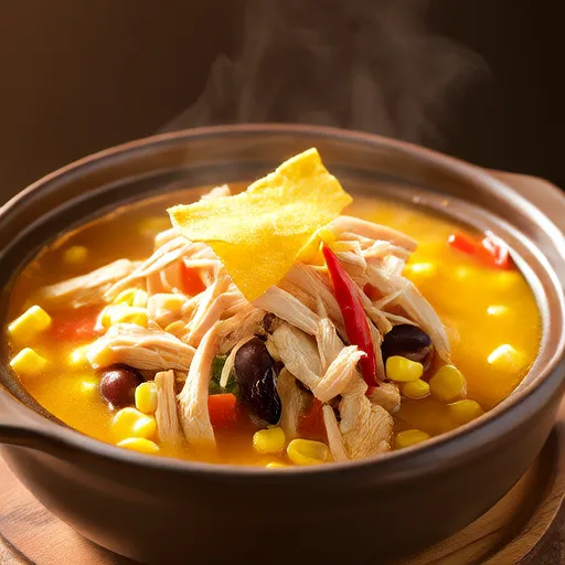 Soupe aux tortillas au poulet à six boîtes
