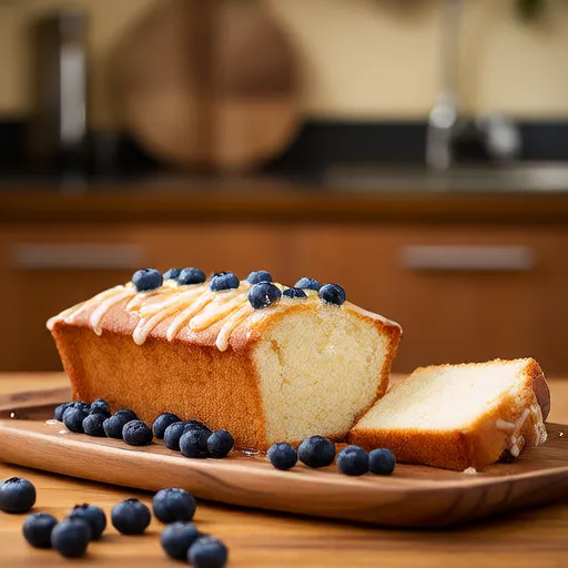 Torta Pound al Limone e Mirtilli