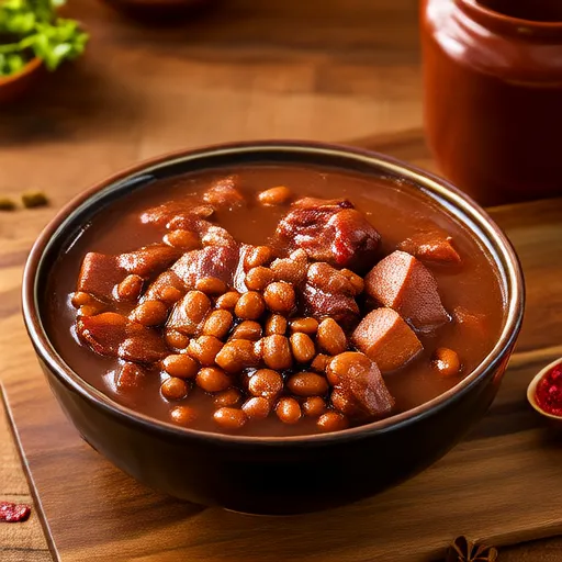 Haricots bruns et jambon du Sud
