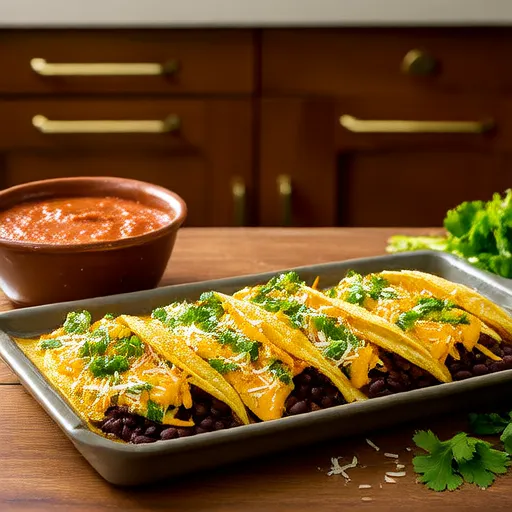 Enchiladas di Fagioli Neri e Riso