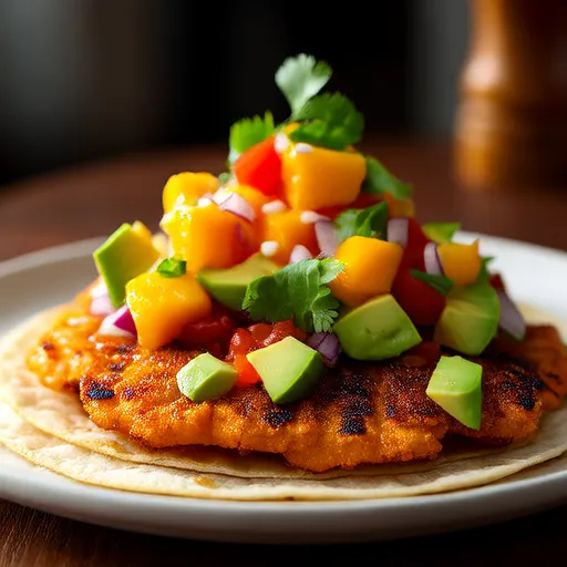 Tacos de Peixe com Salsa de Manga