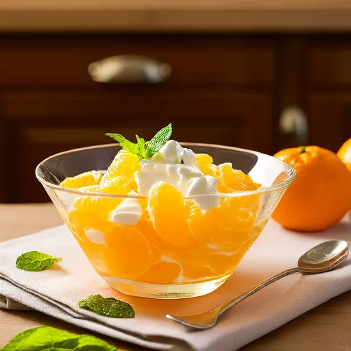 Insalata di gelatina all'arancia mandarino