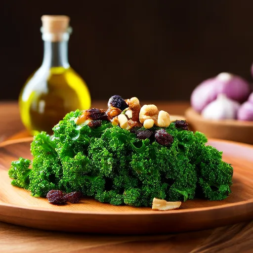 Chou frisé aux noix et raisins