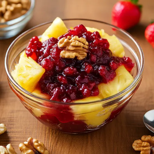 Salsa di ananas e mirtilli rossi