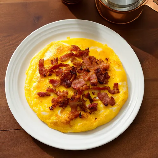 Omelete Deluxe de Bacon e Cebola