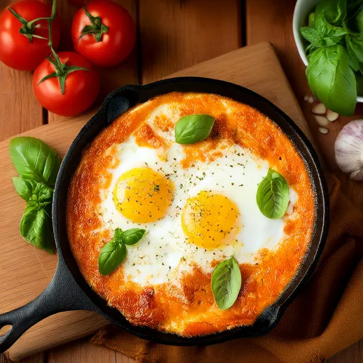 Domates ve Sarımsaklı Omlet
