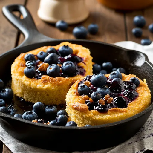 Blueberry Cornmeal Upside-Down Cake