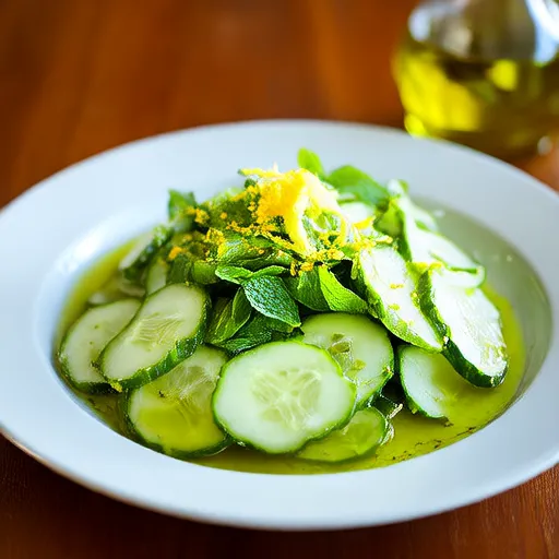 Salad Mentimun dengan Labneh, Za’atar, dan Mint