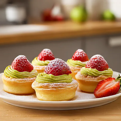 Bánh tartlet dâu tây kiwi