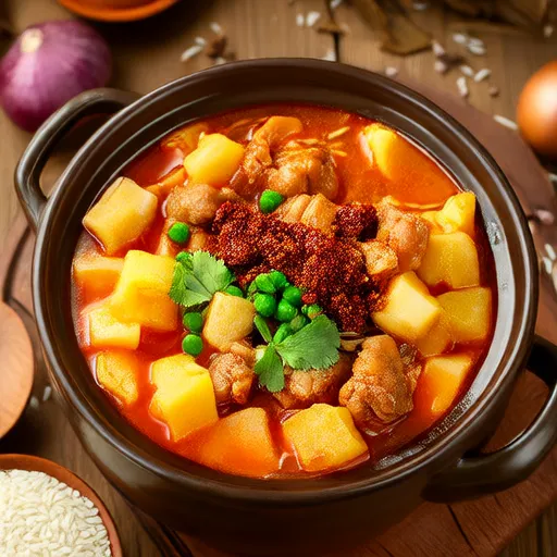 मसालेदार चिकन और आलू का सूप