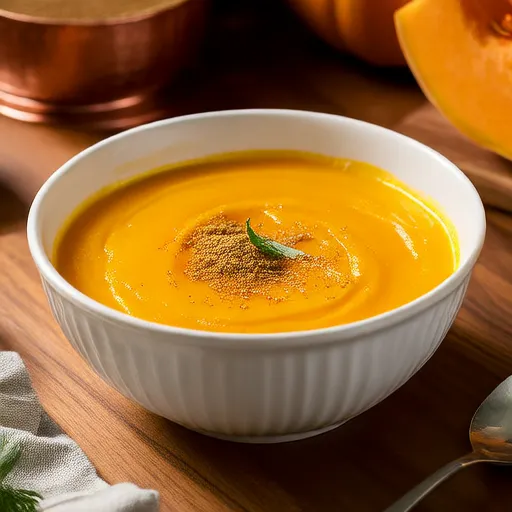 Zuppa di zucca butternut caramellata