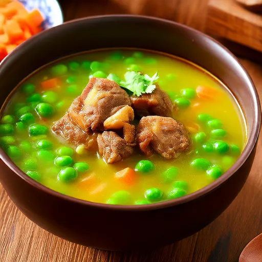 撕猪肉豌豆汤