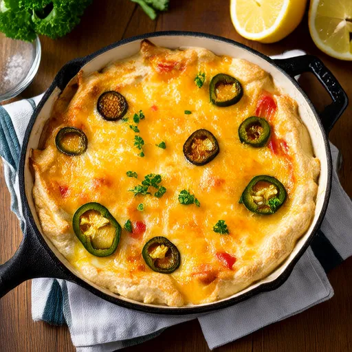 Casseruola di chile relleno Hatch con salsa Ranchero