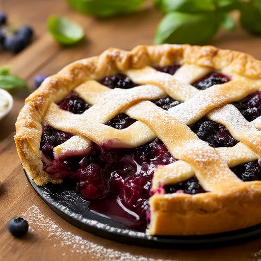 Torta de Ruibarbo com Amelanchier (Serviceberry)