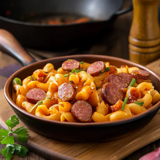 Pasta with Kielbasa and Sauerkraut