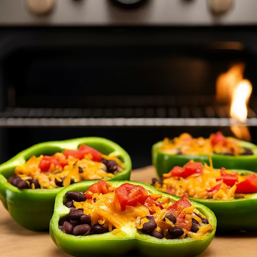 Vegetarian Mexican Inspired Stuffed Peppers