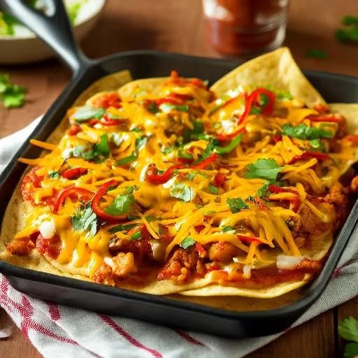 Mexikanische Hühnchen-Tortilla-Lasagne