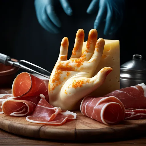 Korkunç El Jambon ve Peynir Tepsi