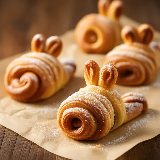 Conejitos de rollos de canela