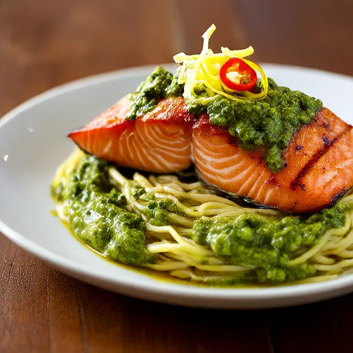 Salmón a la Parrilla con Chimichurri