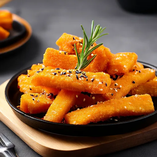 Butternusskürbis-Pommes in der Heißluftfritteuse