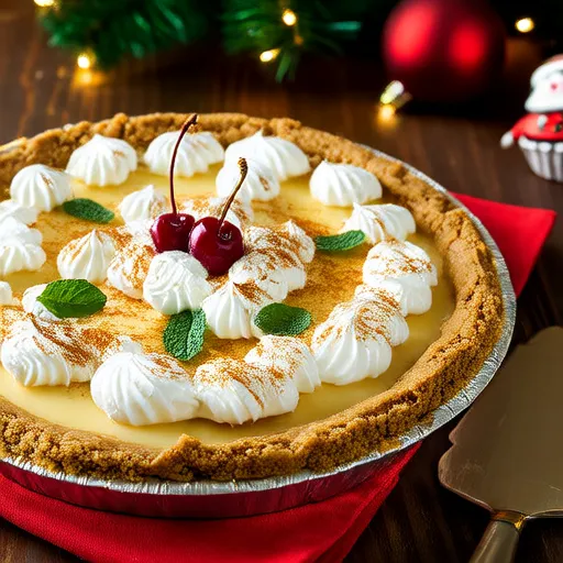 Eggnog Cream Pie with Gingersnap Crust