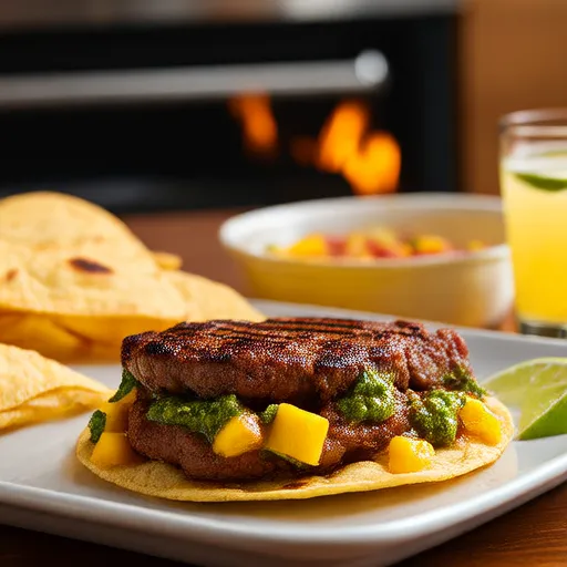 Fajitas de Bife com Salsa de Manga