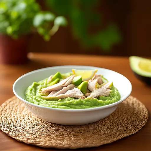 Ensalada de pollo y aguacate cremosa