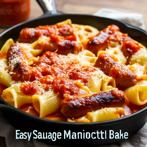Easy Sausage Manicotti Bake
