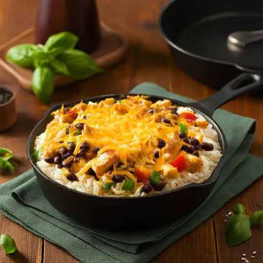 Cazuela de Arroz Integral y Frijoles Negros