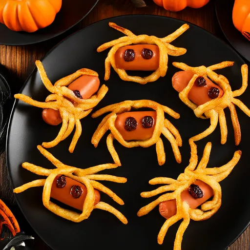Spooky Spider Halloween Hot Dogs