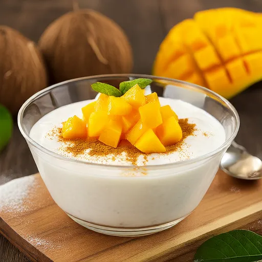 بودينغ الأرز بحليب جوز الهند