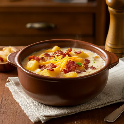 Sopa de Batata e Queijo Cheddar