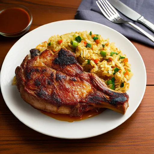 Pork Chops with Garden Rice