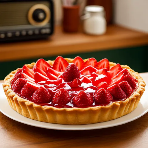 Torta de Morango e Ruibarbo Fresca da Mamãe