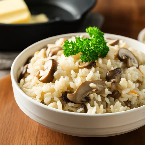 Shiitake- und Baby Bella-Pilz-Risotto