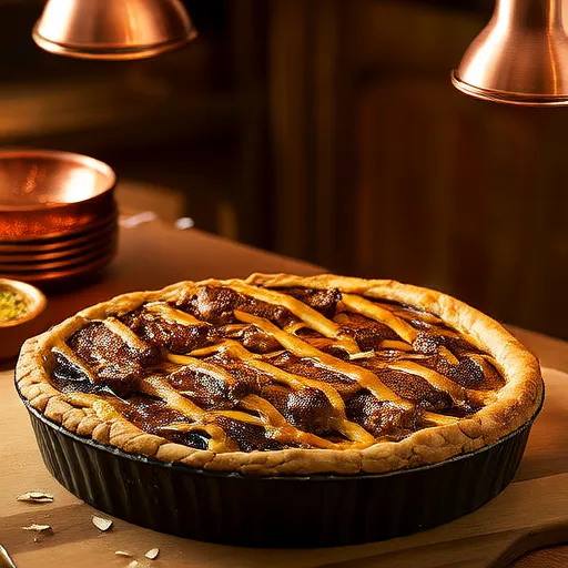 Rindfleisch-, Pilz- und Guinness-Pastete