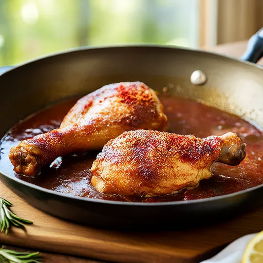 Chicken and Red Wine Sauce