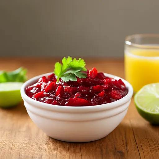 Salsa di mirtilli rossi e jalapeño
