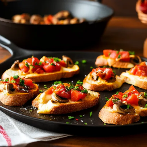 Mushroom and Tomato Bruschetta