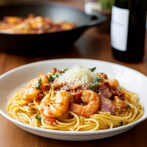 Carbonara Gà và Tôm