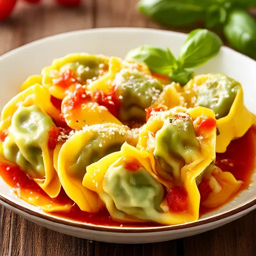 Raviolis au poulet et aux épinards